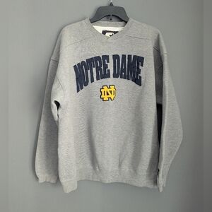 vintage starter Notre Dame v-neck sweatshirt size XL 26x35 x28